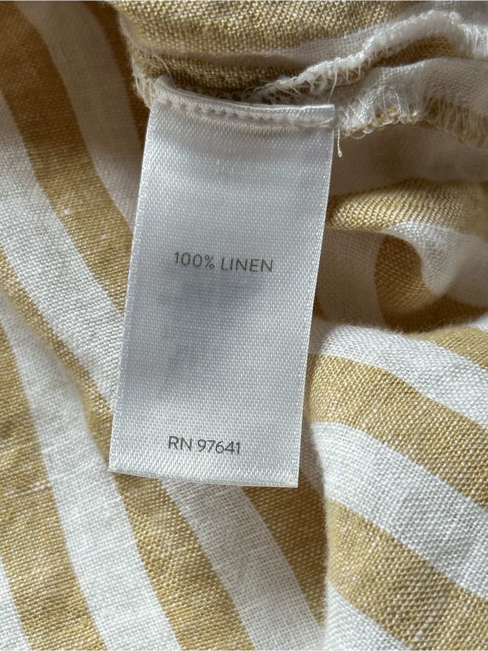 J.Jill Love Linen Striped Button Down Shirt 100% Linen Beach Coastal Size L - Picture 7 of 10